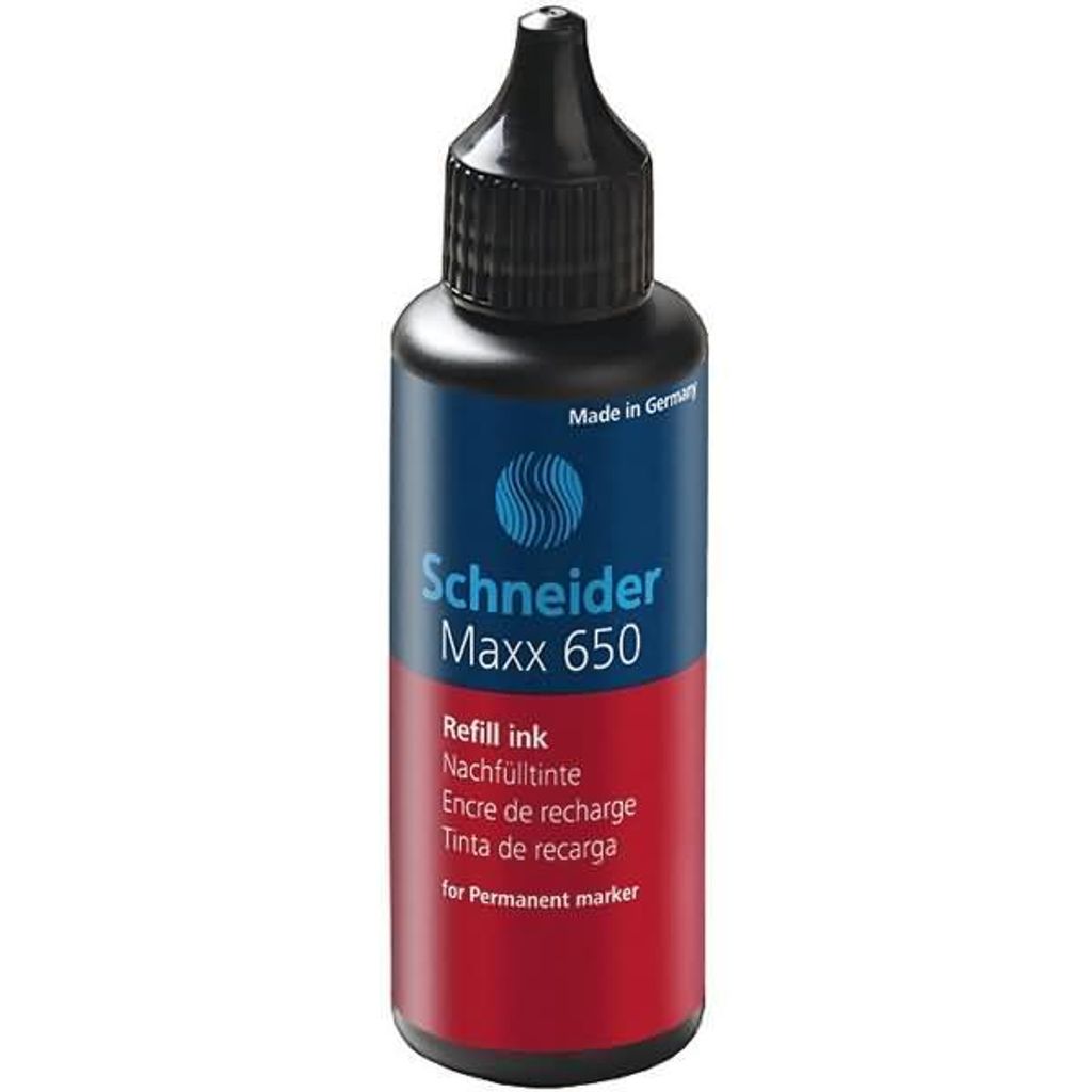 Schneider Nachfüllflasche Maxx 650, 50ml rot für Marker Maxx 230/233/280
