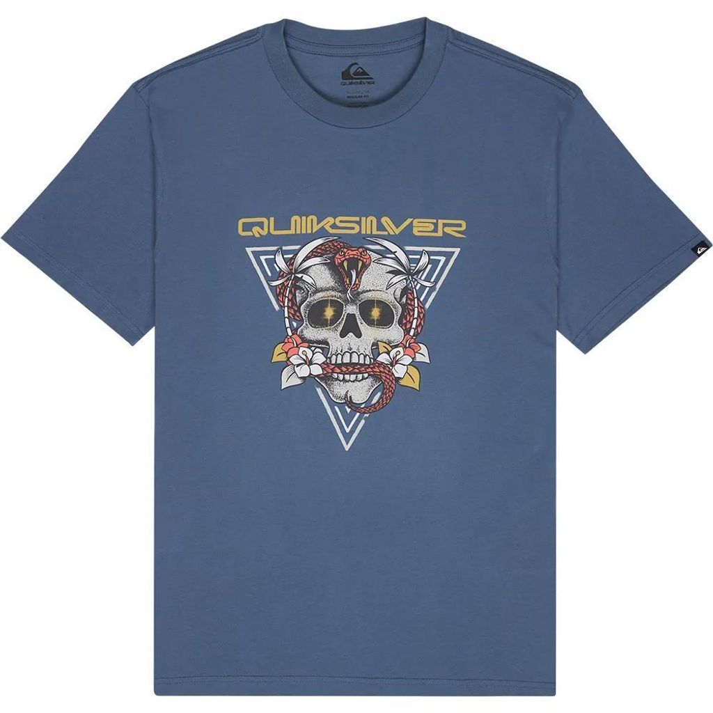 Quiksilver Core Skull Kurzarm-t-shirt Blau L Mann Blau L