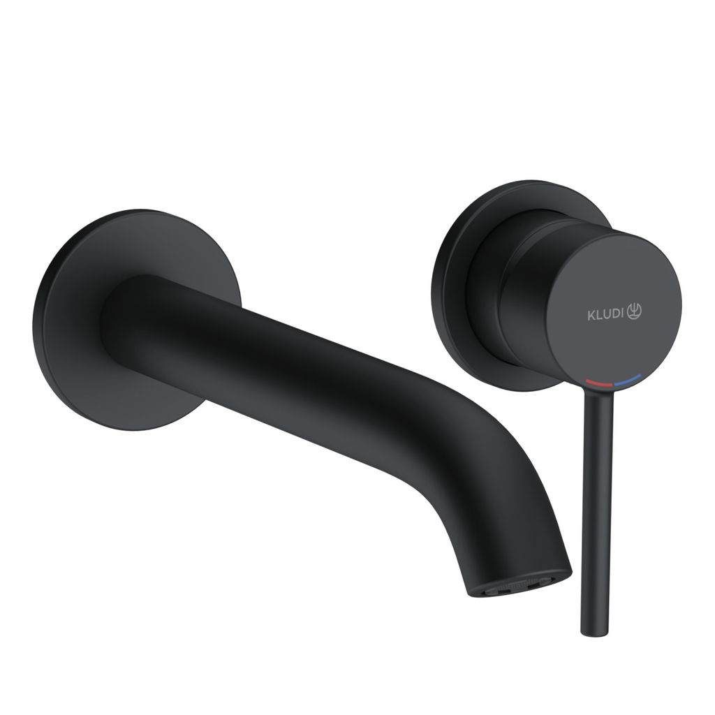 KLUDI BOZZ Unterputz-Waschtisch-Zweiloch-Wand-Einhandmischer, Ausladung 230mm, 382453976