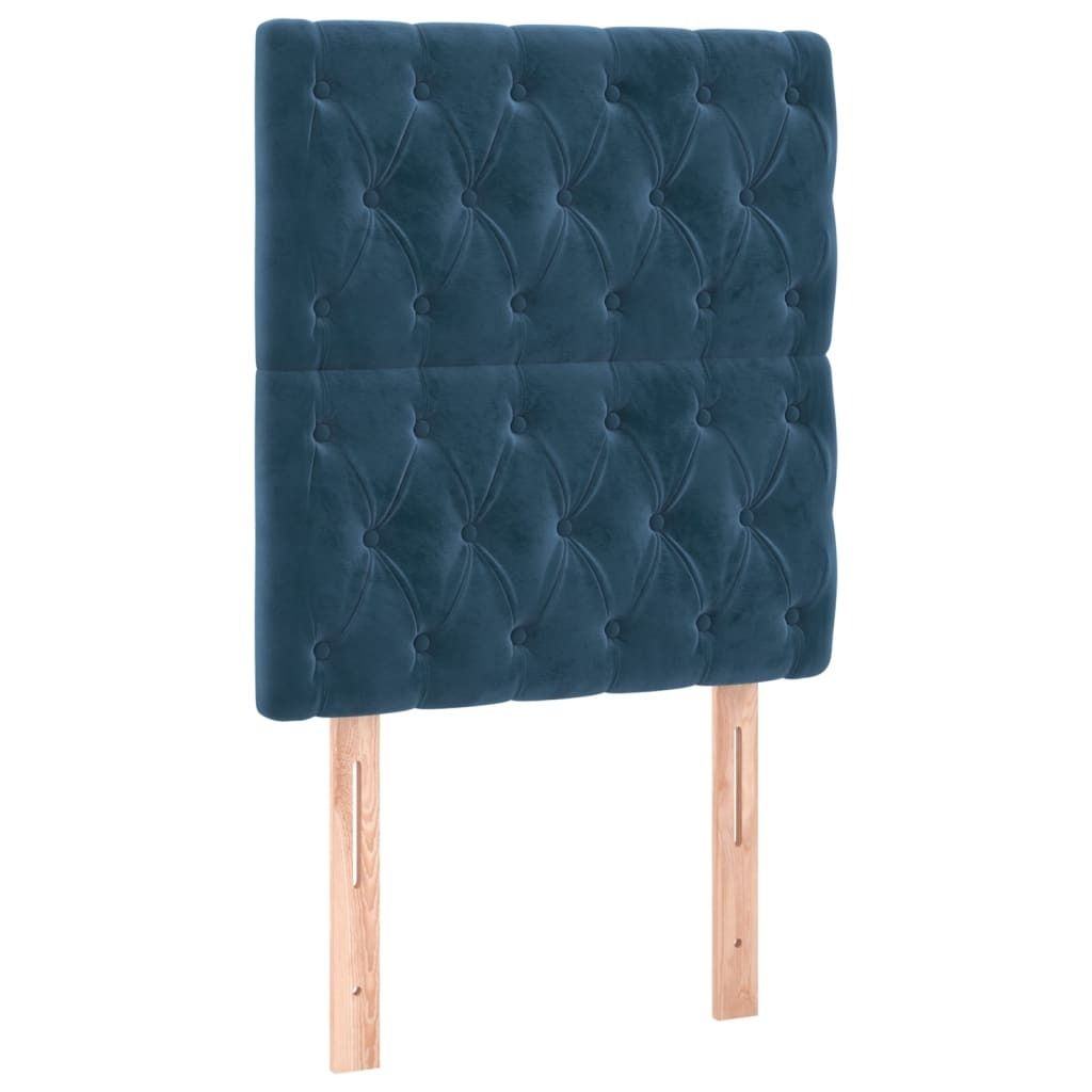 Kopfteil Dunkelblau 80x7x118/128 cm Samt Produktbild 