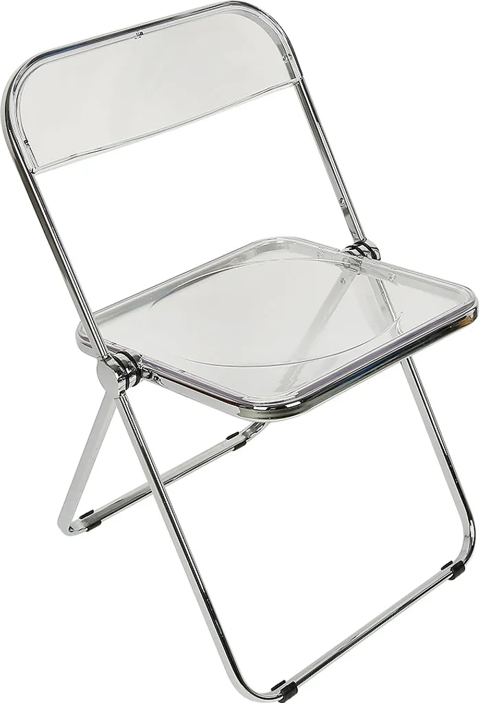 Chaise pliante acrylique blanc haute qualité avec structure robuste