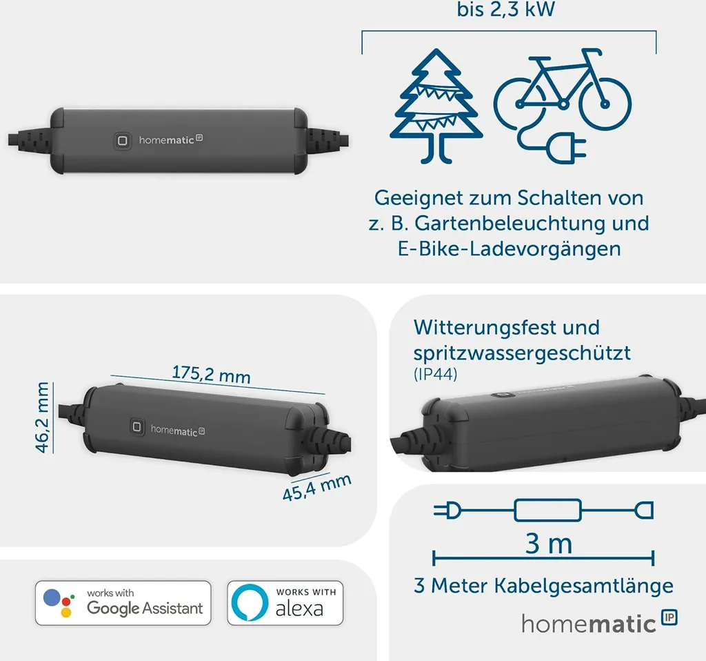 Câble de commutation extérieur IP44 avec suivi de consommation HmIP - 10