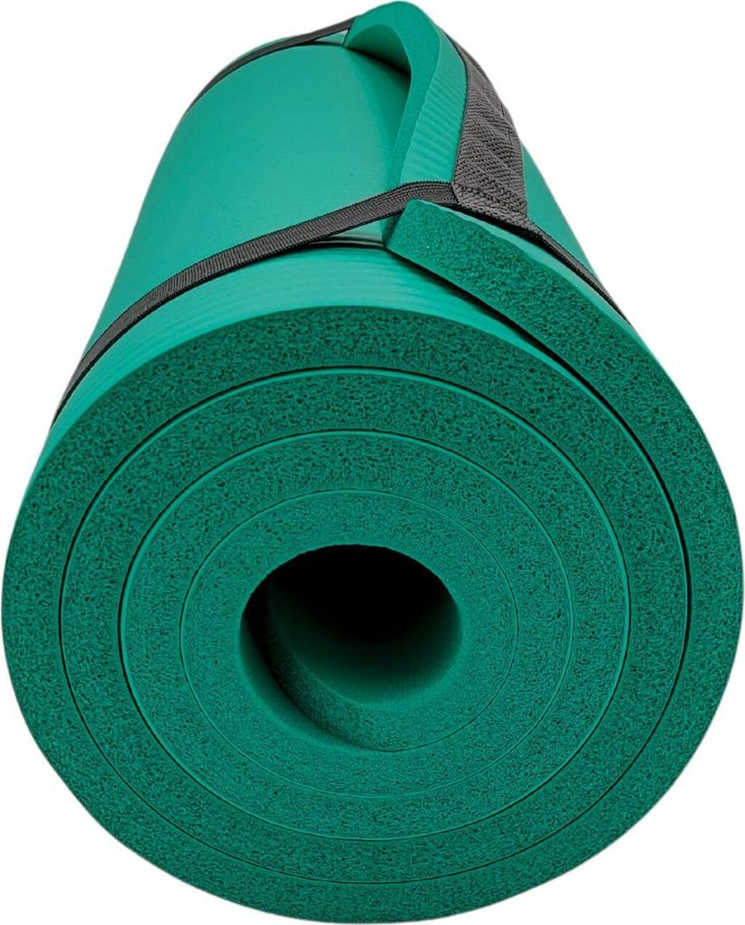 Yogamatte Fitnessmatte extra dick 1,5 cm rutschfest Gymnastikmatte 180x60 cm | Pilates Matte Trainingsmatte Sportmatte Bodenmatte Workout | gepolst...