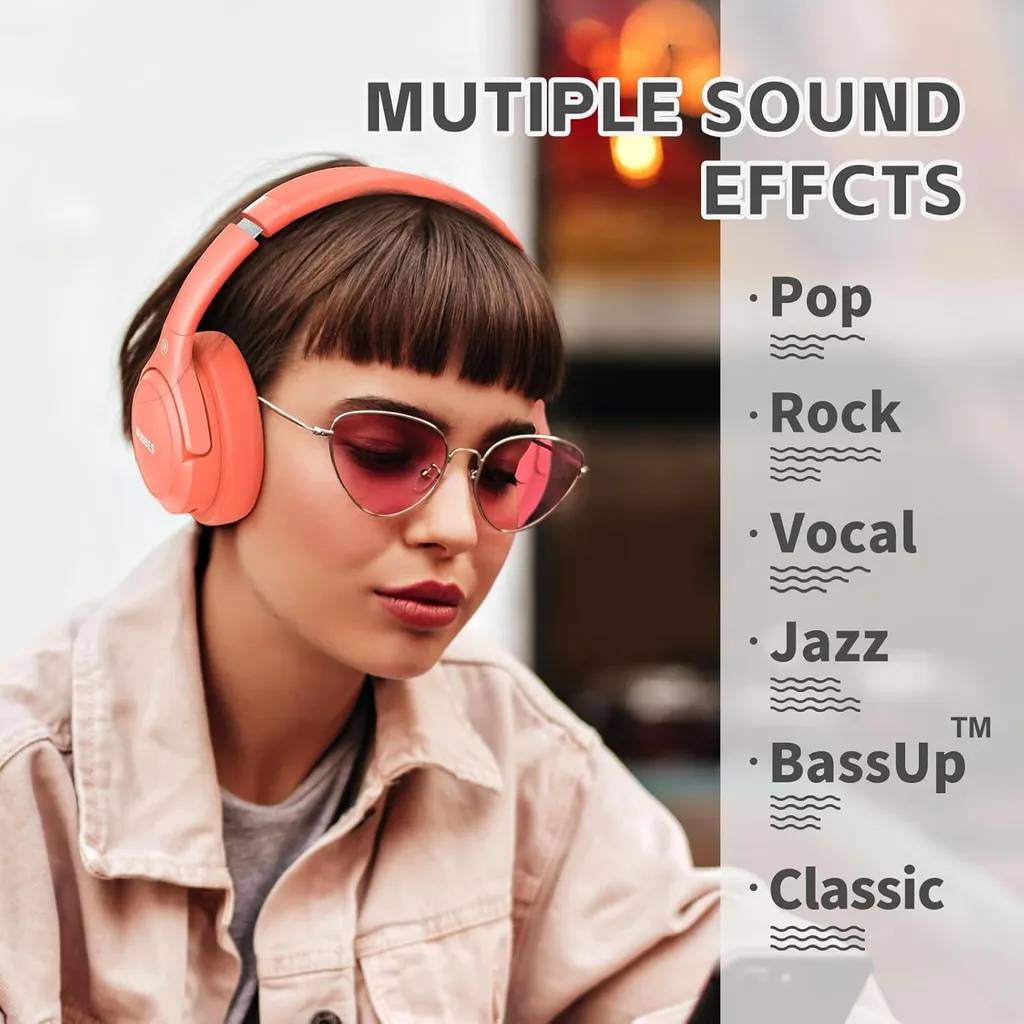 Cuffie Wireless Pieghevoli 65H | 6 EQ Modes & Microfono Integrato - 3