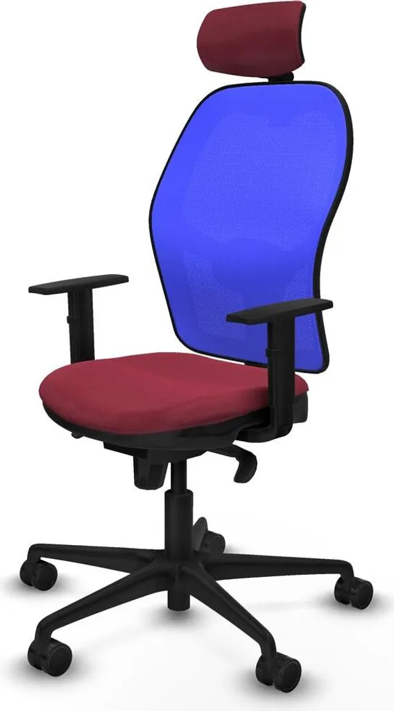 Chaise de bureau contre le mal de dos rouge grenat 1D036N2 Piqueras y Crespo