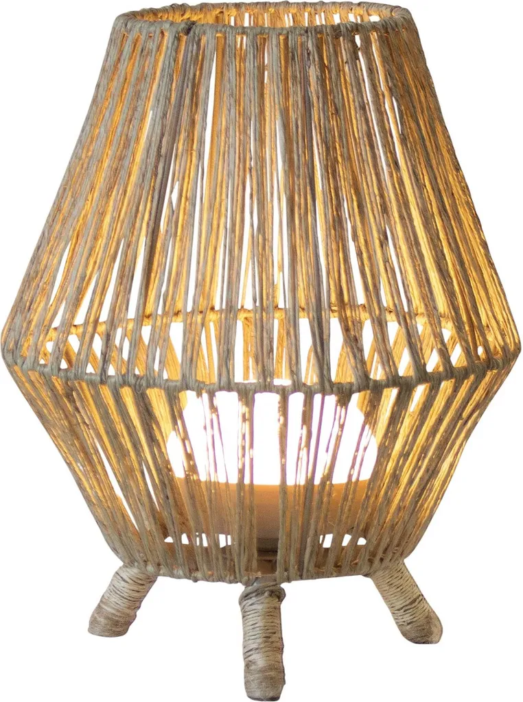 Lampe de table rechargeable Sisine 30 NewGarden en fibres naturelles
