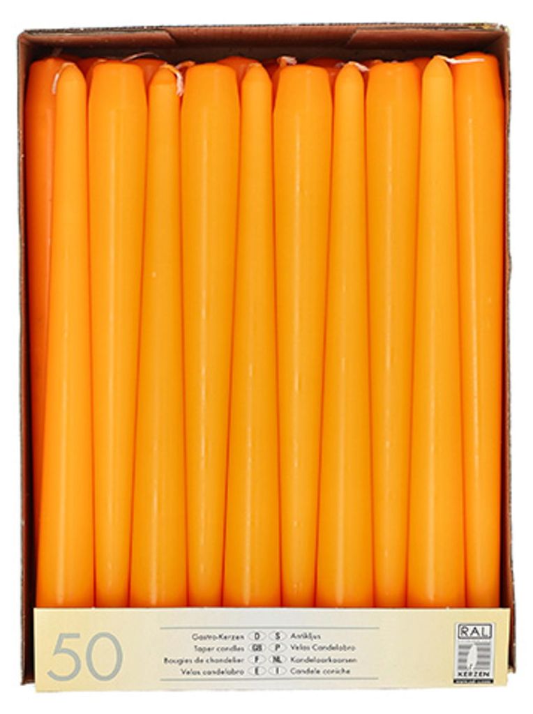 STARPAK Bougies de chandelier 22 mm orange, paquet de 50 Image du produit 
