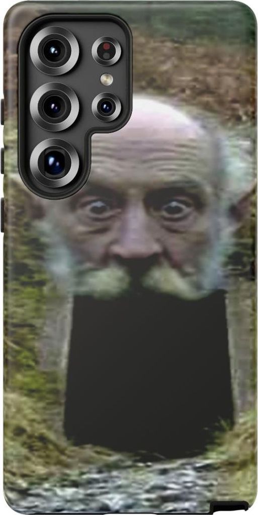 Surrealer Riesenkopf als Eingang inmitten der Natur – Hülle Kompatibel mit Samsung Galaxy S25 Ultra