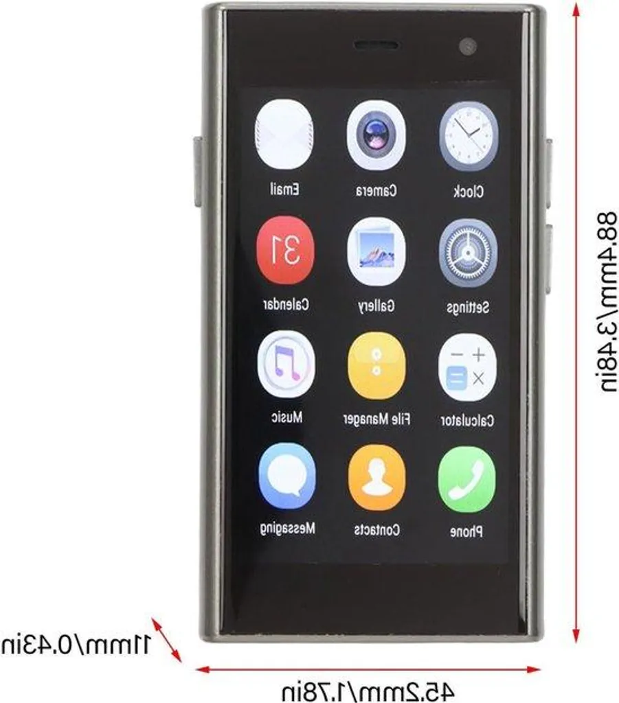Téléphone portable de poche ultra fin 3 pouces Android 16Go