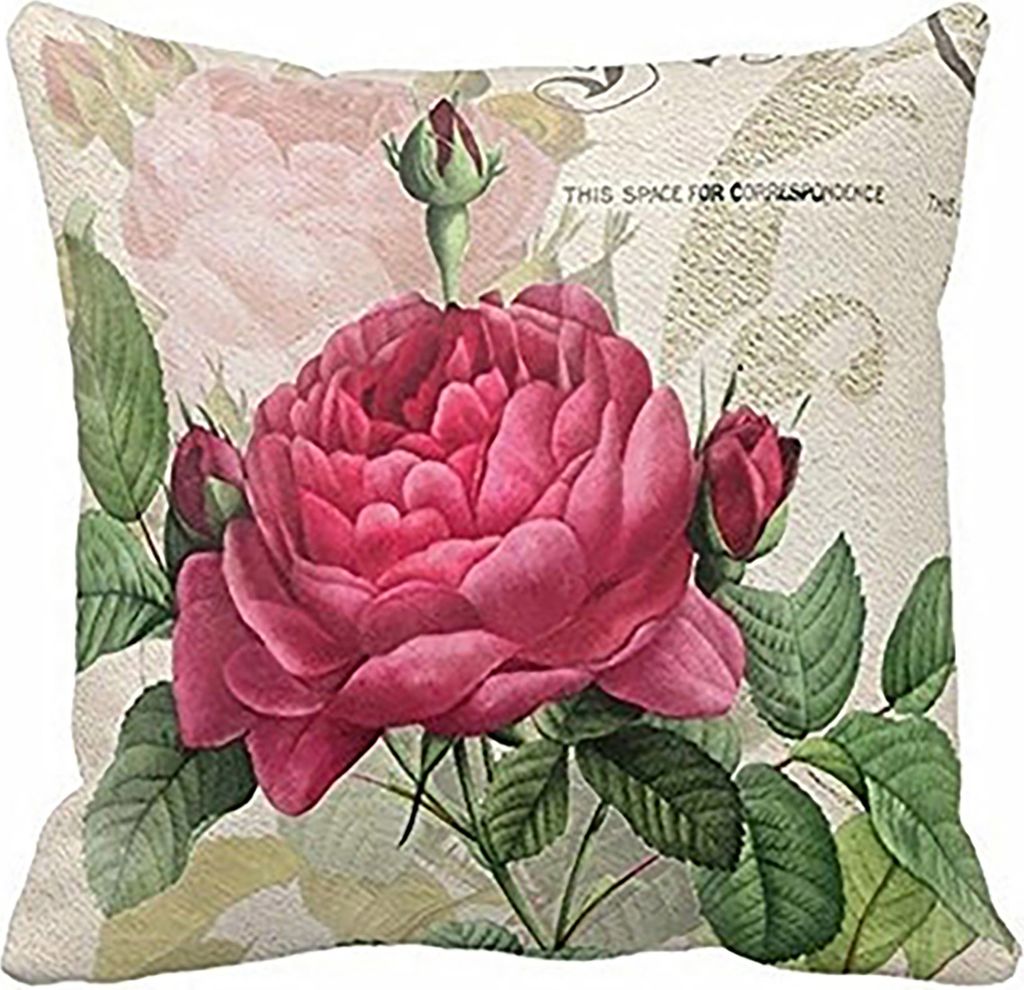 Flora Kissenbezug weich dekorativ 45x 45 cm Blumenkissen für Sofa-5