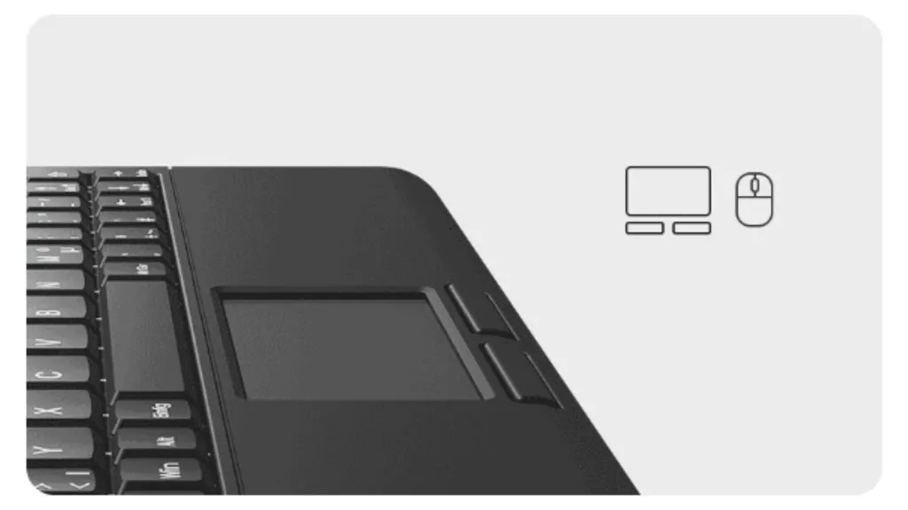 Mini Clavier Rétroéclairé Bleu KeySonic KSK-3211ELU avec Touchpad