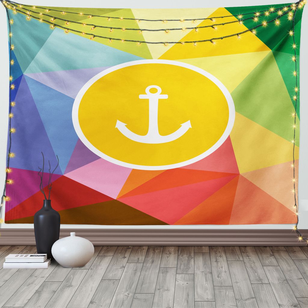 ABAKUHAUS Bunt Wandteppich, Urlaub Sailor Sommer, Wohnzimmer Schlafzimmer Heim Seidiges Satin Wandteppich, 200 x 150 cm, Mehrfarbig