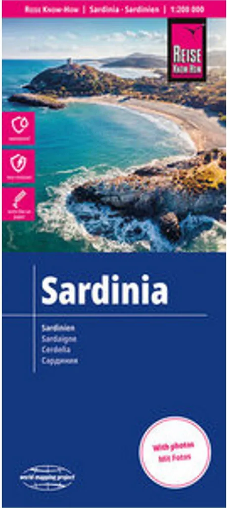 Carte Sardaigne 1:200.000 - Pour Road Trip en Sardaigne (Indéchirable)