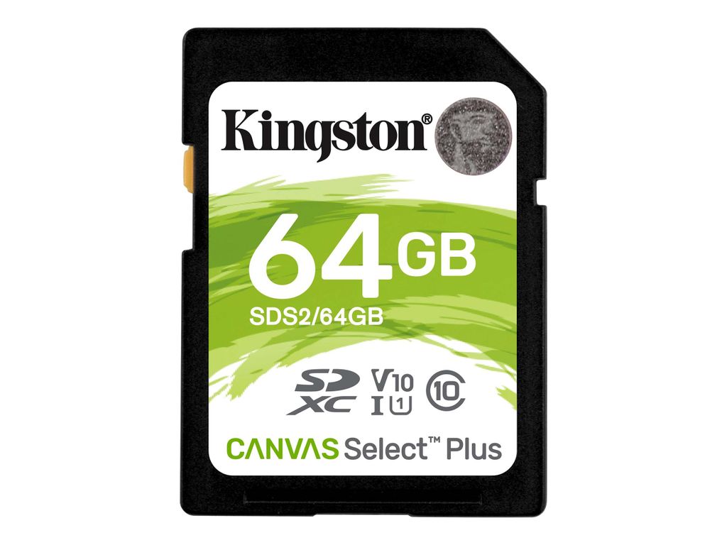 Kingston | Canvas Select Plus | UHS-I | 64 GB | SDXC | Obrázek produktu 