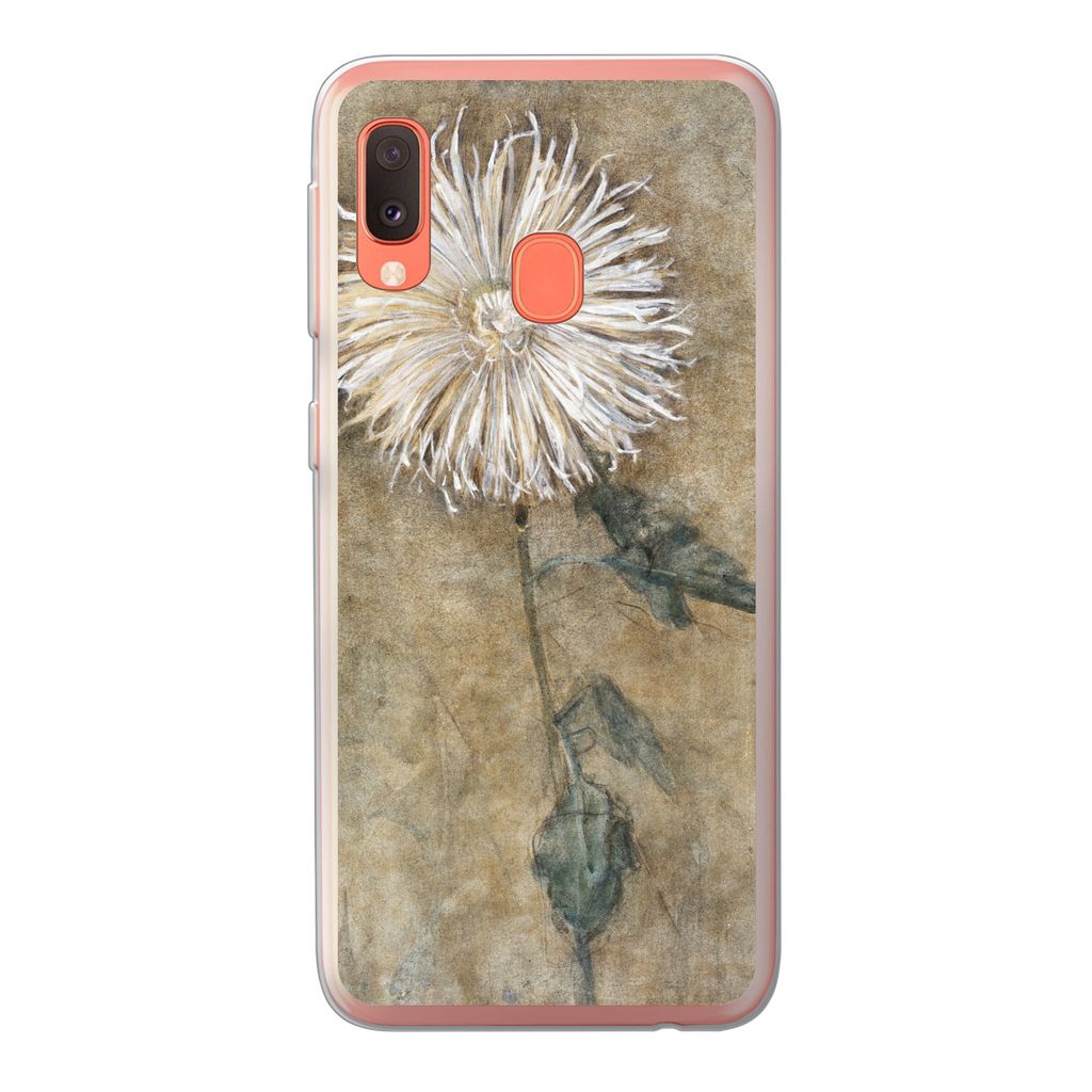 MuchoWow Handyhülle Schutzhülle Hülle für Samsung Galaxy A20e Chrysantheme - Piet Mondrian - Alte Meister Silikon Softcase Handy Hülle - Abd...