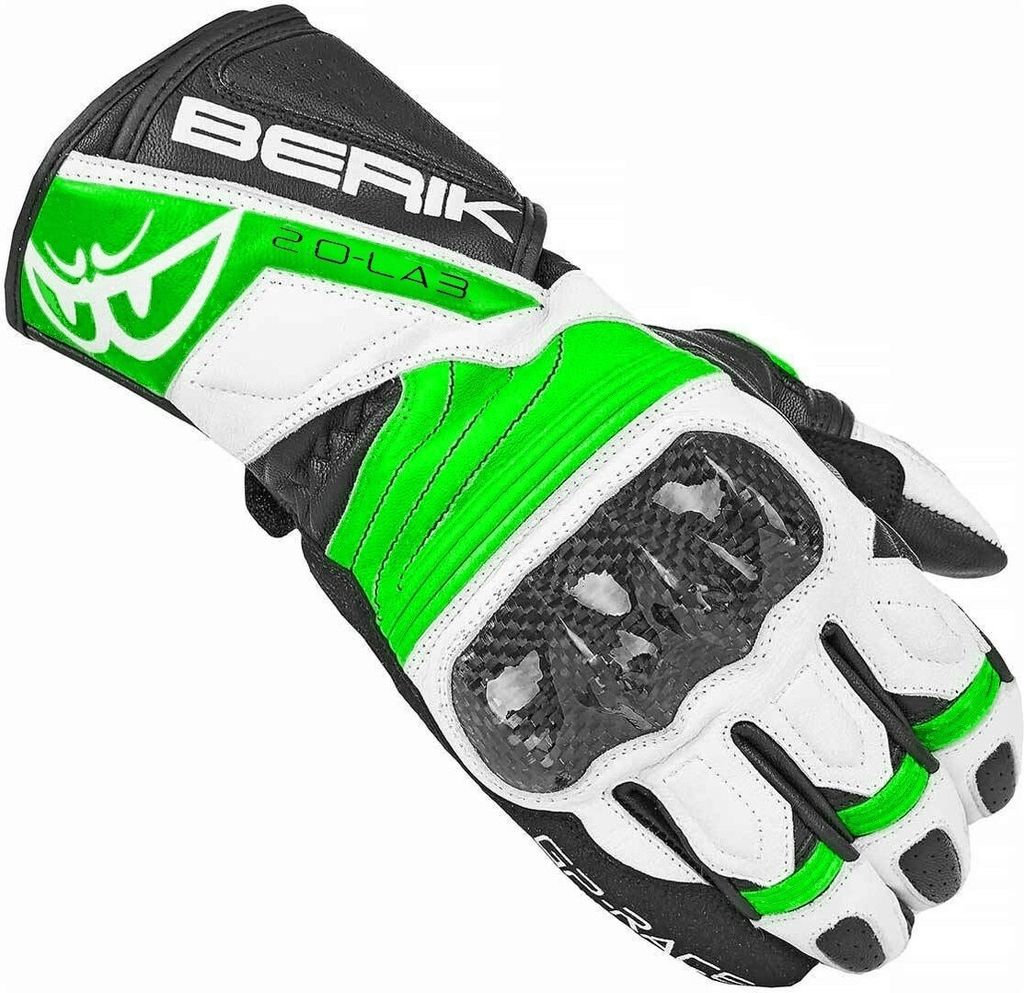Berik Zoldar Motorradhandschuhe, schwarz/grün/weiß, S