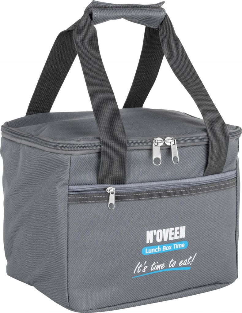 Thermotasche für Lunchbox NOVEEN LBB1 | Tragbare Picknicktasche | Grau | 18x24x18cm
