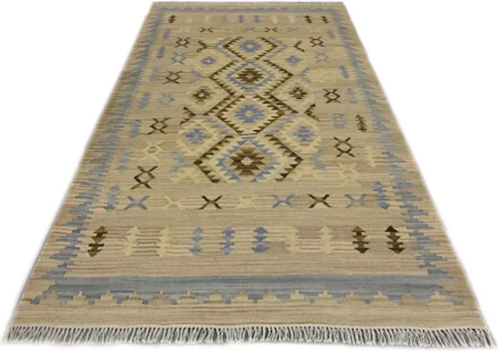 Tapis tissé plat en laine Kelim classic KL-247 naturel 170x230cm