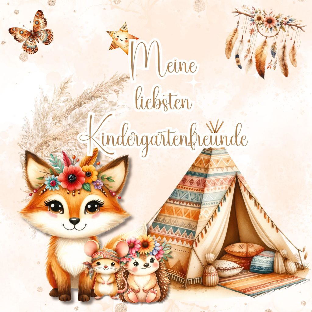 Meine liebsten Kindergartenfreunde - ein Freundebuch zum Ausfüllen und Ausmalen