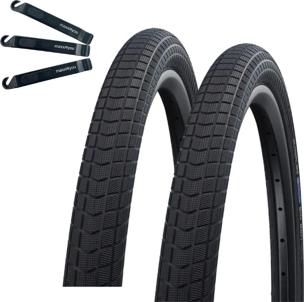 Pneus Vélo de Ville 27.5 Pouces Schwalbe Big Ben K-Guard Noir x2