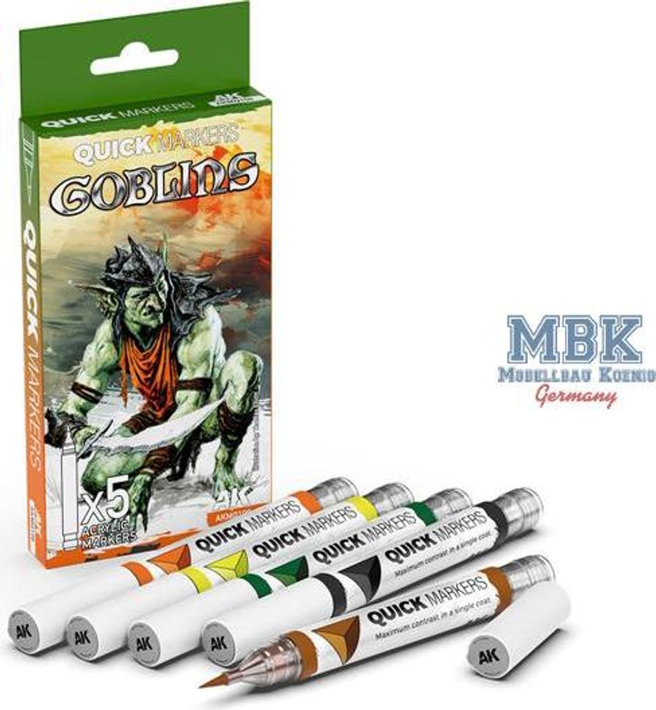 AK Interactive AKMQ101 - Quick Markers Set - Goblins - Neu