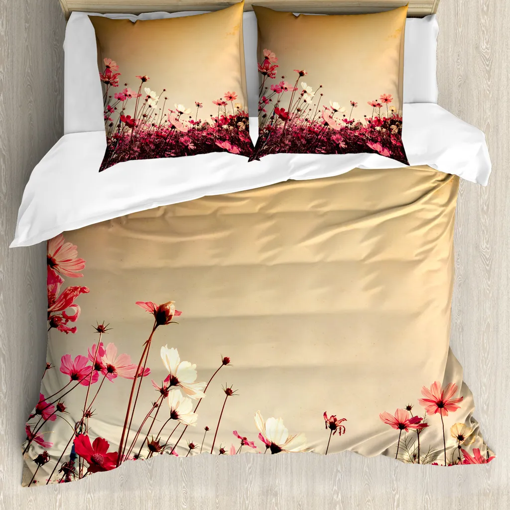 Set Copripiumino ABAKUHAUS Papaveri Rosa 200x200 - Design Floreale Moderno