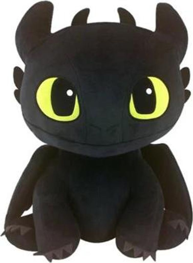 Grande Mascotte Drago Nero 60 Cm - Amico Di Peluche Per Immagine del prodotto 