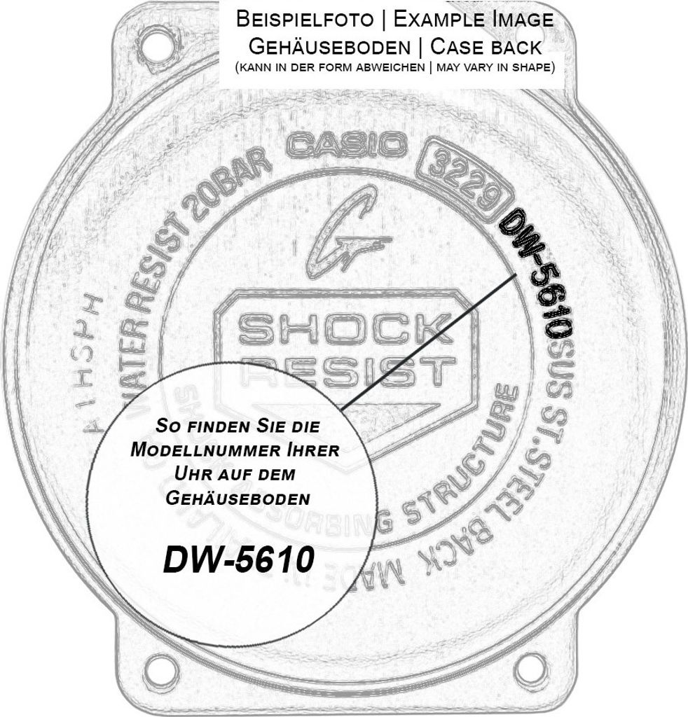 Casio G-Shock Uhrenarmband blau Resin GA-900SKL-2A Easy Click