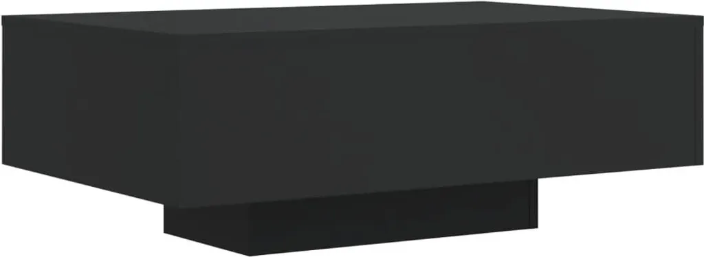SYFAX™ Tavolino da Soggiorno con Luci LED Nero 85x55x31 cm