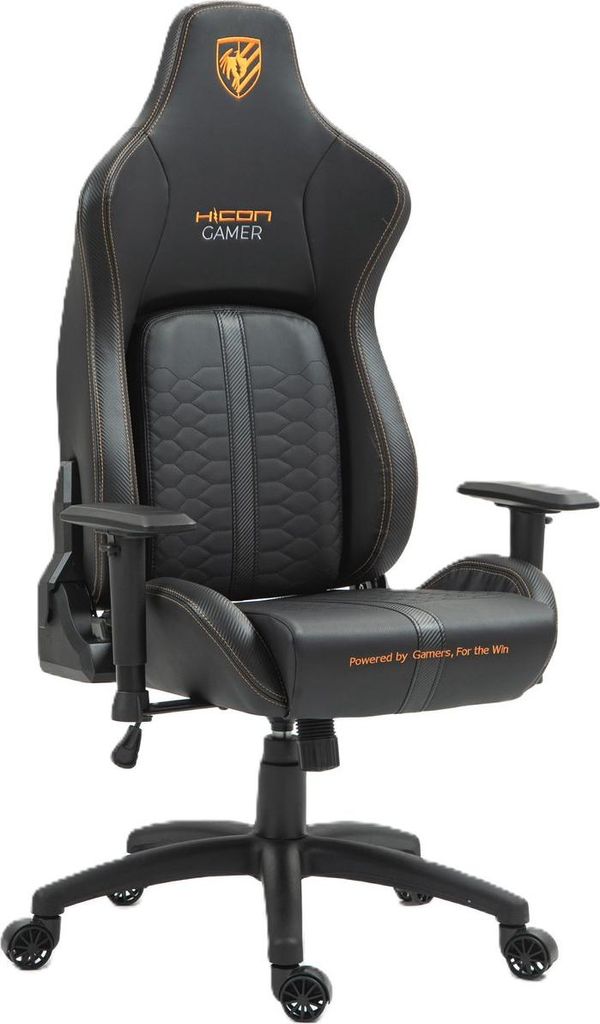 HICON Stühle – Pulse-Serie – Havoc Gaming-Stuhl – Ergonomischer Gaming-Stuhl mit Adapto-Armlehnen, Cervi-Pad und HyperFlex Comfort – Orange