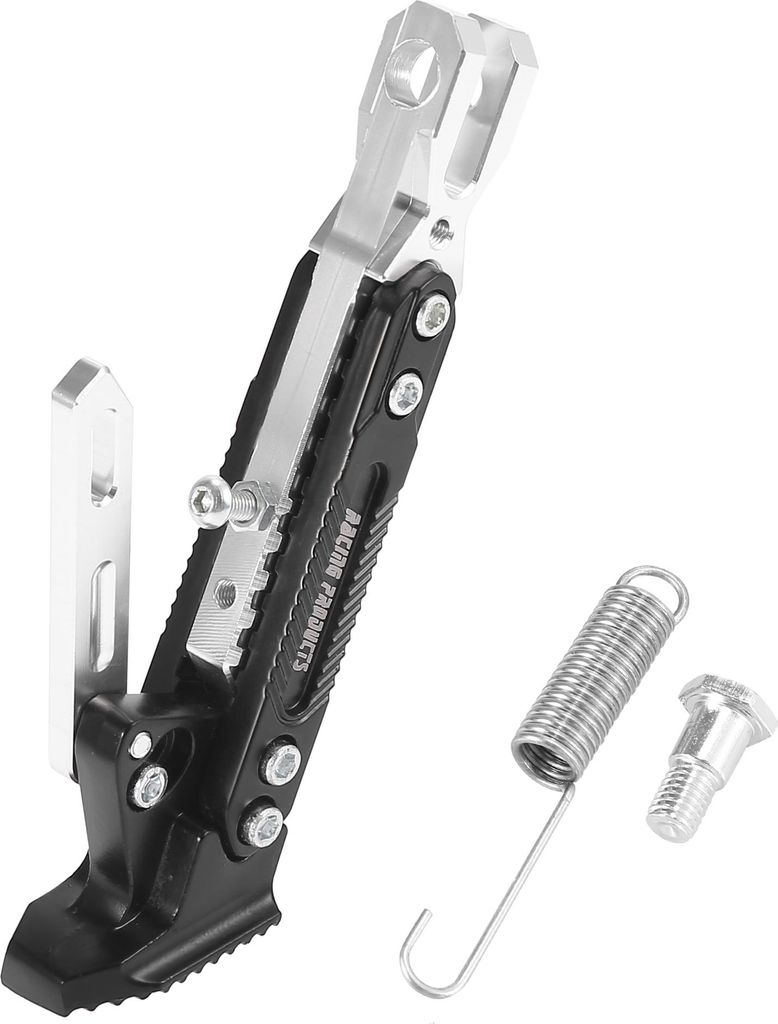 Seitenständer mit Feder CNC Aluminiumlegierung Motorradständer Silber