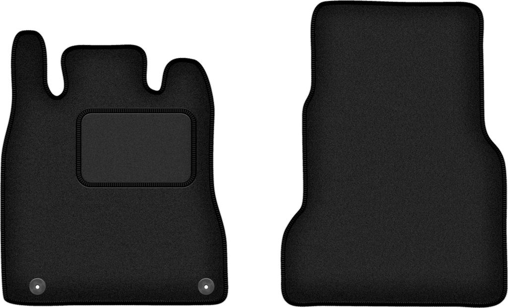 Velours-Fußmatten Vorne passend für Mercedes W168 z łapką (Schrägheck, Bj. 1997-2004) – schwarz, passgenau, mit Befestigungen set 2 Stk. - S...