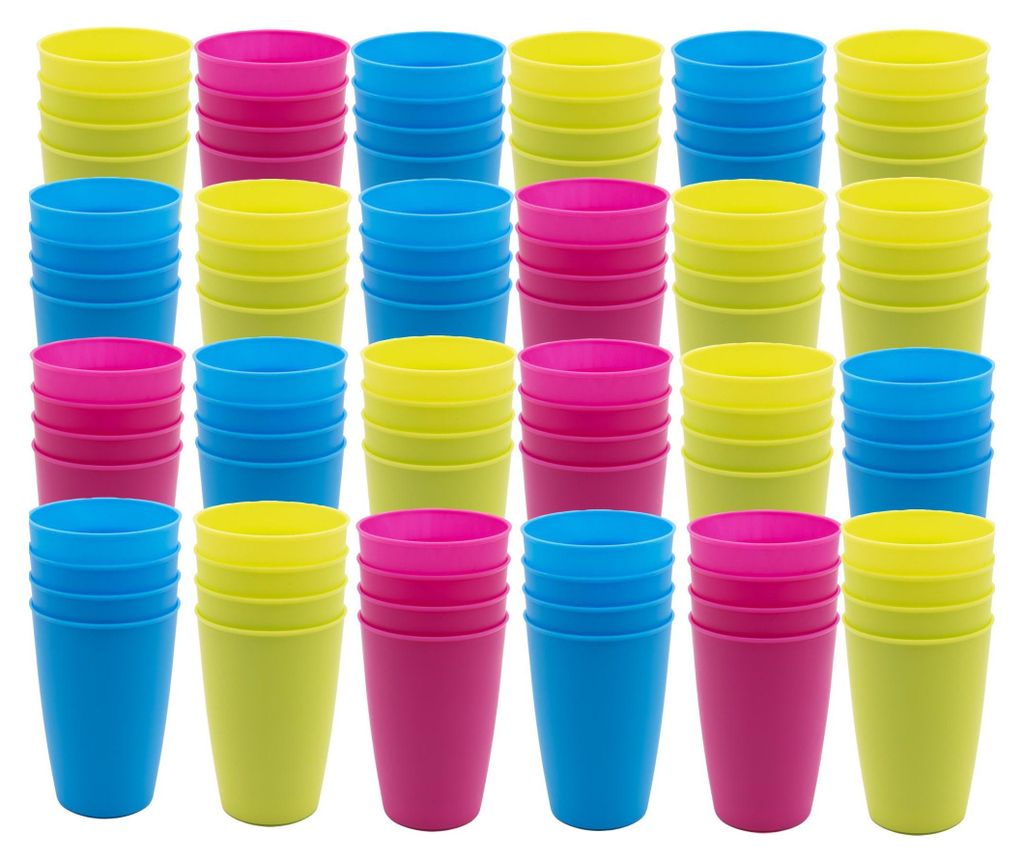 96x Campingbecher Trinkbecher Becher Picknickgeschirr Produktbild 