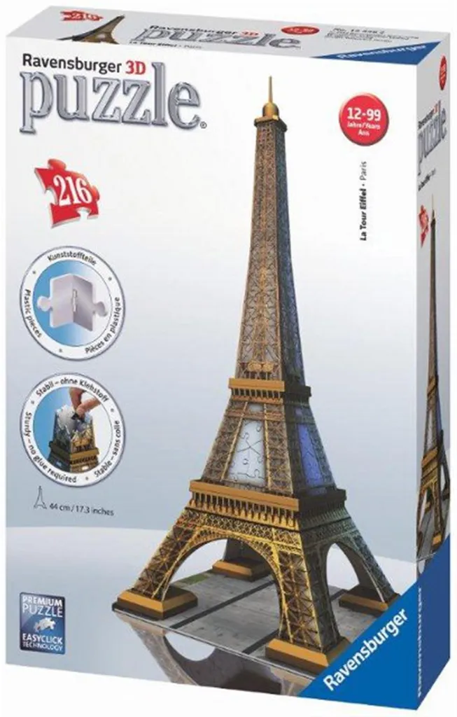 Maquette Puzzle 3D Tour Eiffel 216 pièces : Jeu de Construction Adulte