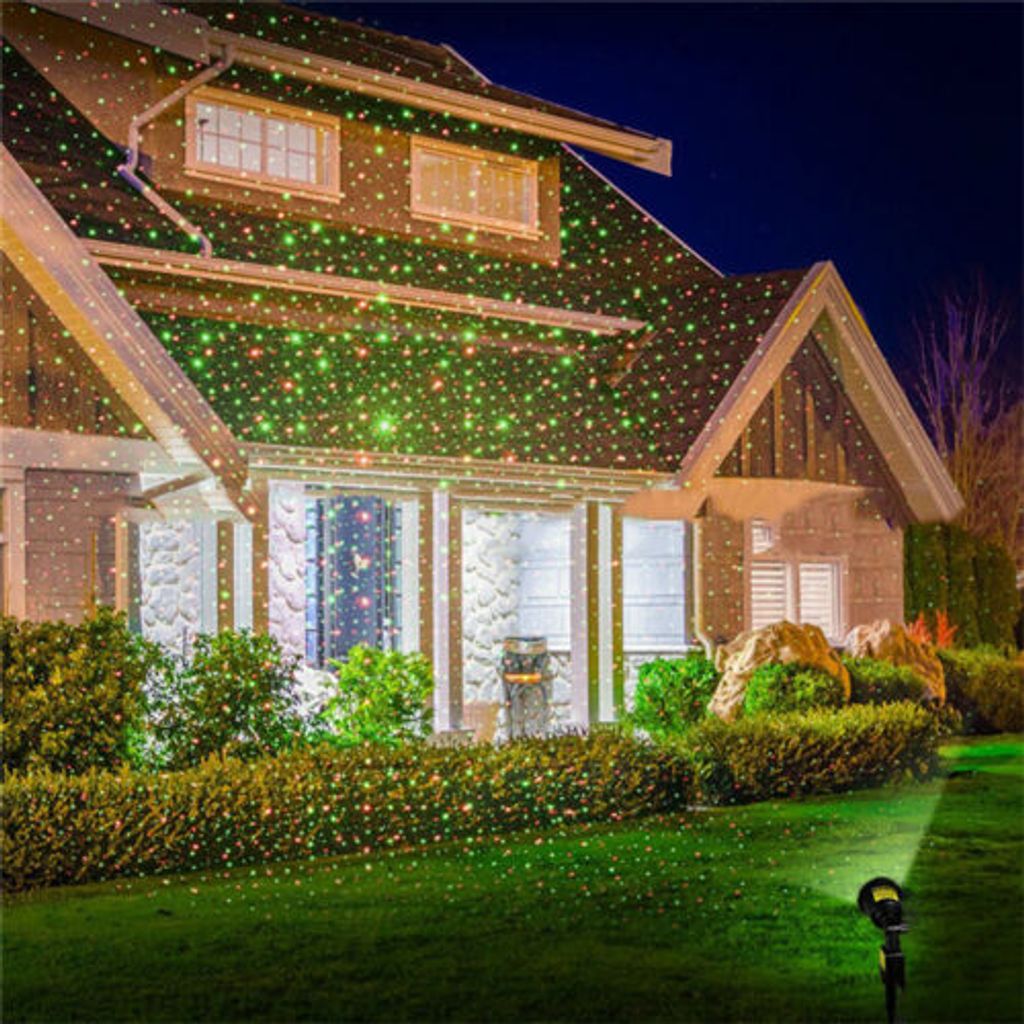 LED Laser Projektor garten licht weihnachts beleuchtung deko party außen xmas 