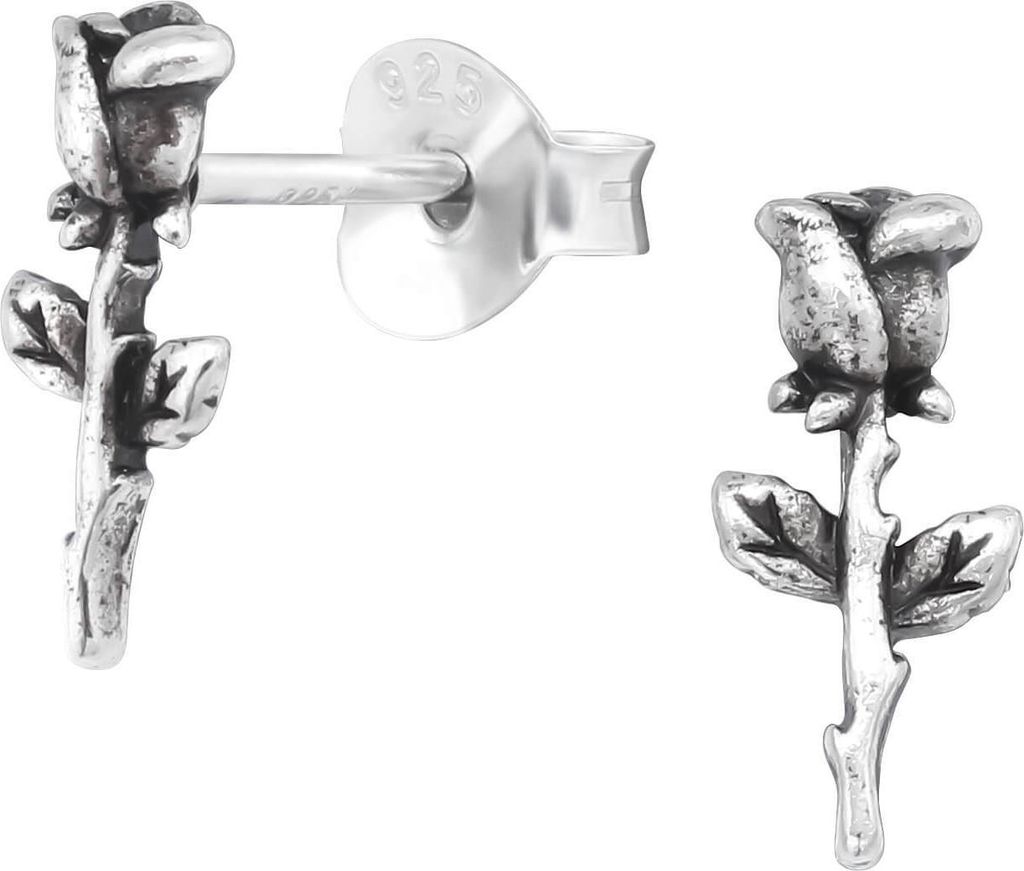 Rosen Ohrringe Ohrstecker 925 Sterling Silber Produktbild 
