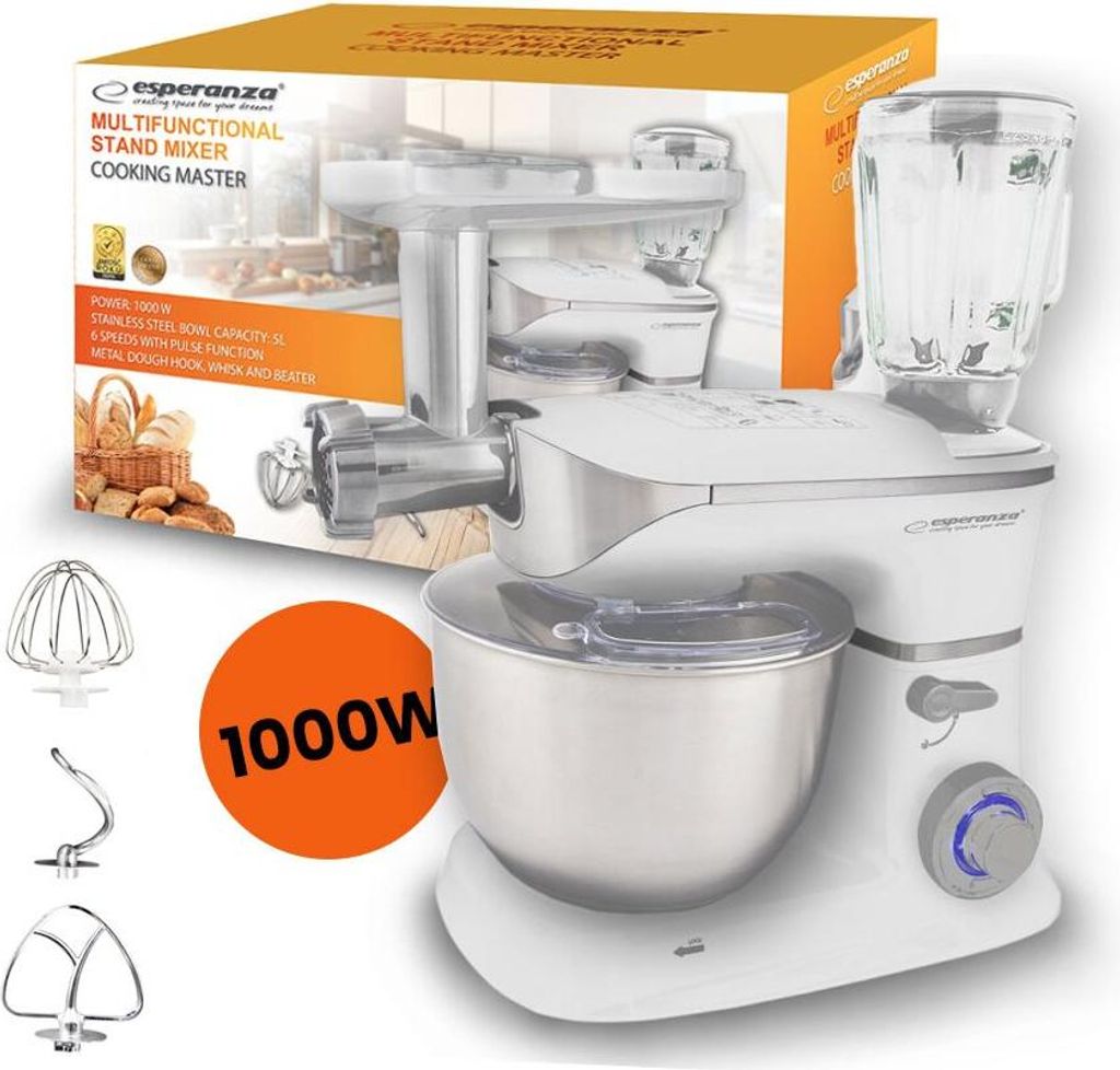 Esperanza Universal-Küchenmaschine Cooking Master 1000W 5L