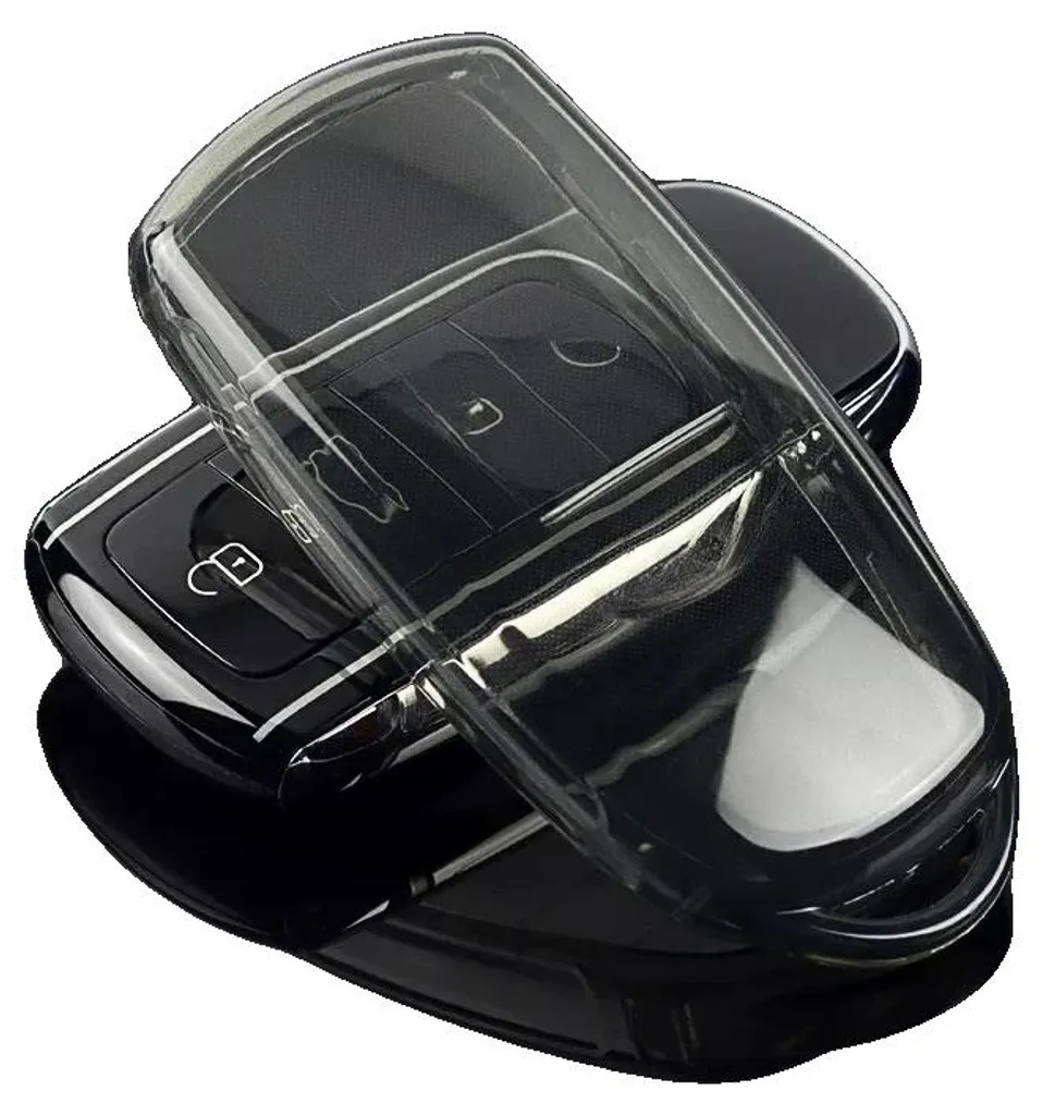 Protège-clé Chery Tiggo antichoc en TPU souple noir transparent