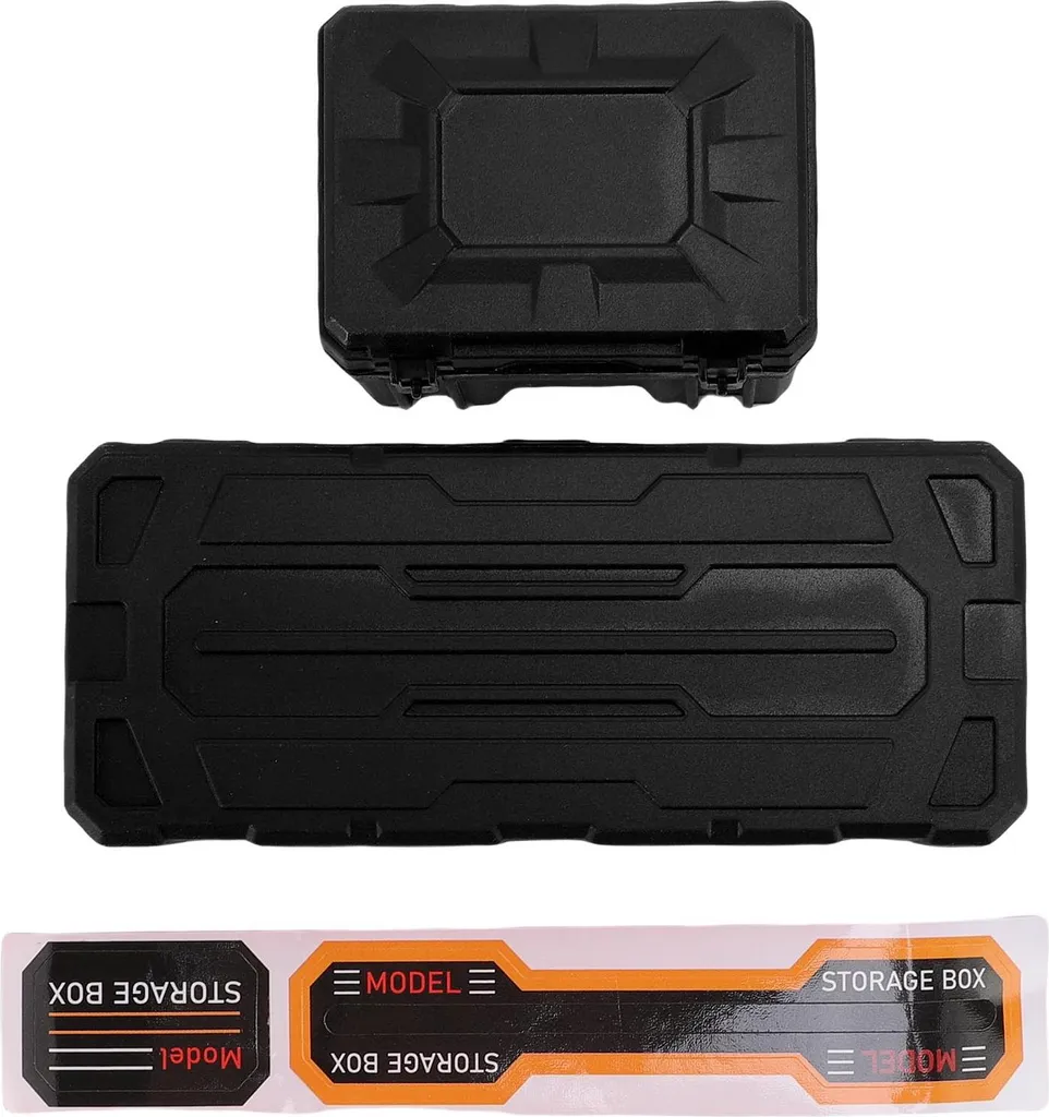 Accessori RC Crawler 1/10: Set Valigie Simulazione con Adesivi - Nero