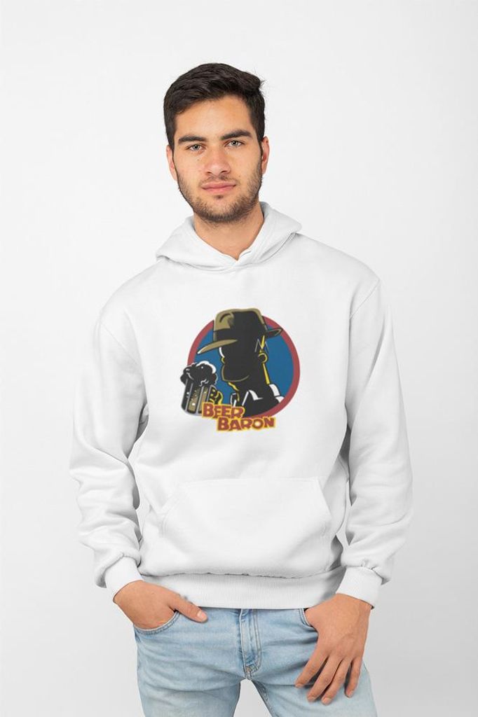 D&B Uni Hoodie MO00055 Simpson Weiß-Größe M