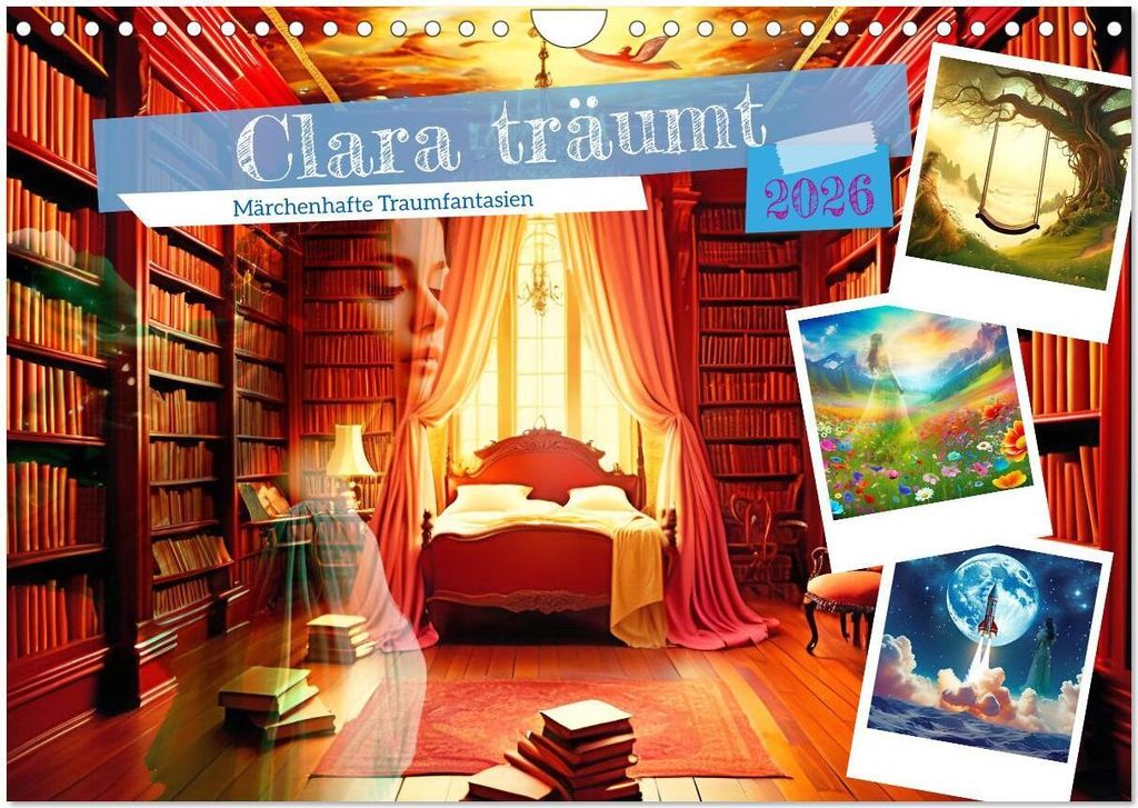Clara träumt - Märchenhafte Traumfantasien (Wandkalender 2026 DIN A4 quer), CALVENDO Monatskalender