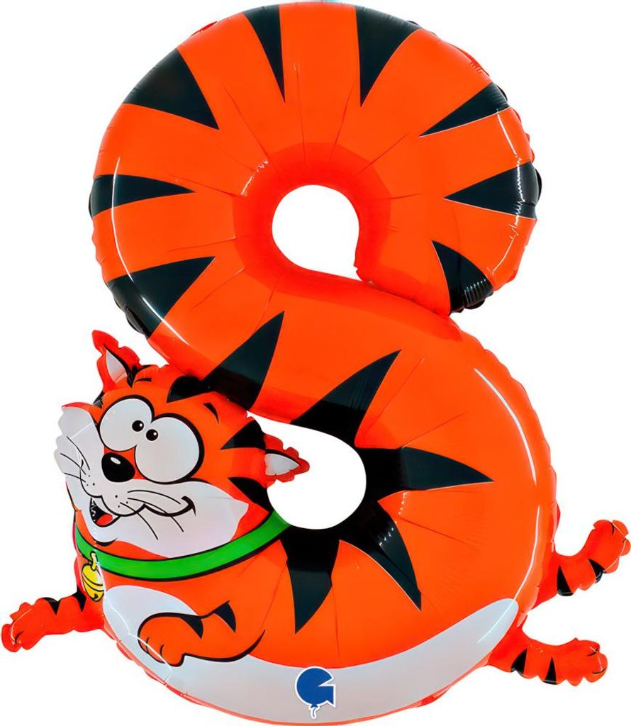 Riesenzahl Folienballon Animaloon 40"/102cm | #8 Katze Produktbild 