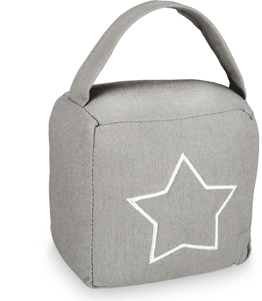 Butoir de porte lourd gris à motif étoile - Set de 10 sacs lestés 1kg