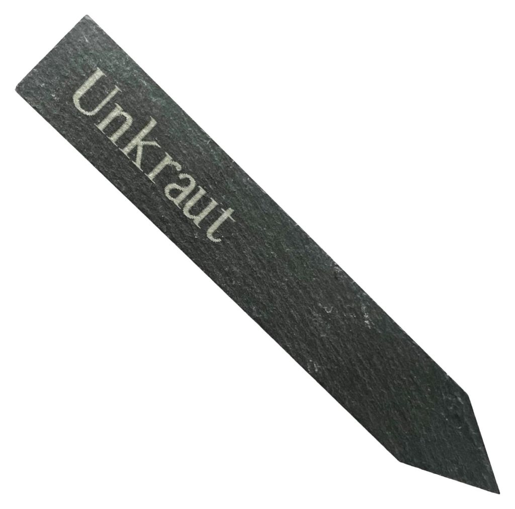 Pflanzenschild "Unkraut" Kräuterstecker Schiefer 19 cm graviert