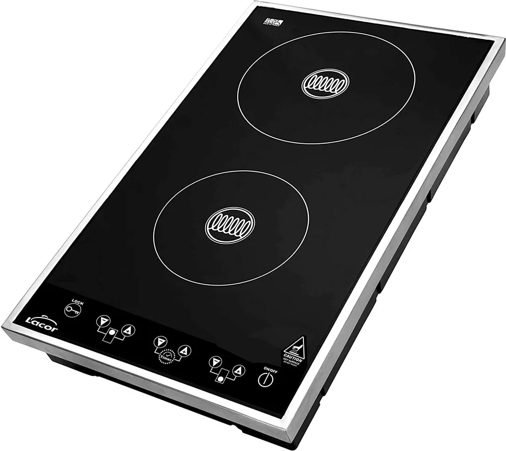 Réchaud induction double foyer 3100W Lacor 69033 pour cuisine moderne