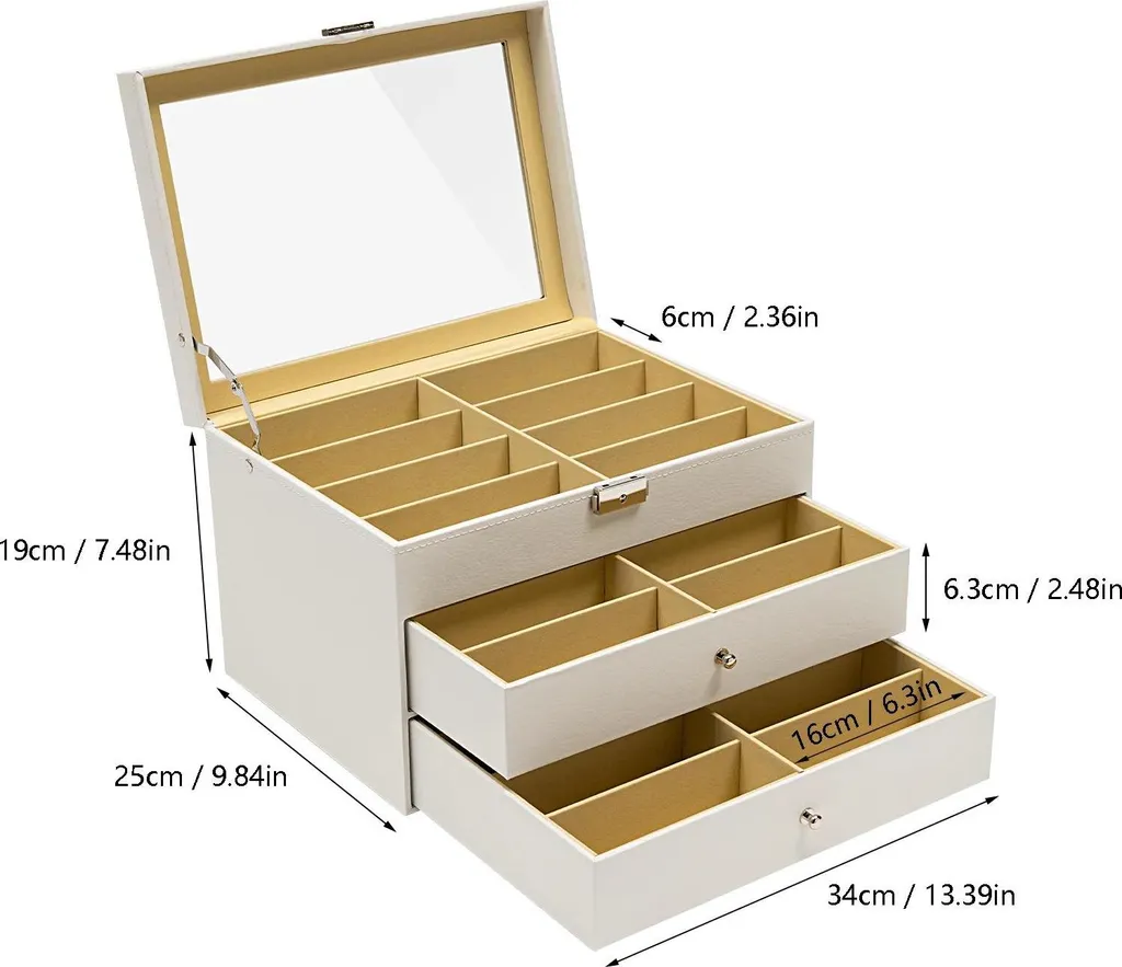 Rangement lunettes 24 paires pour éviter rayures et poussière