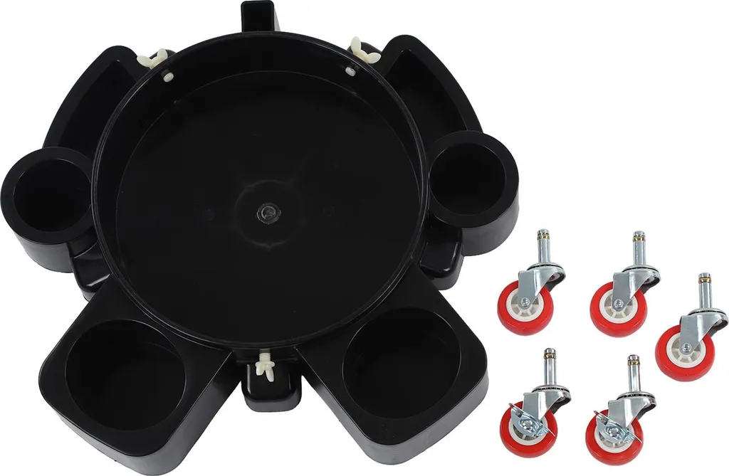 Chariot de Seau de Lavage Automobile Noir avec Roulettes Lourdes Maniables