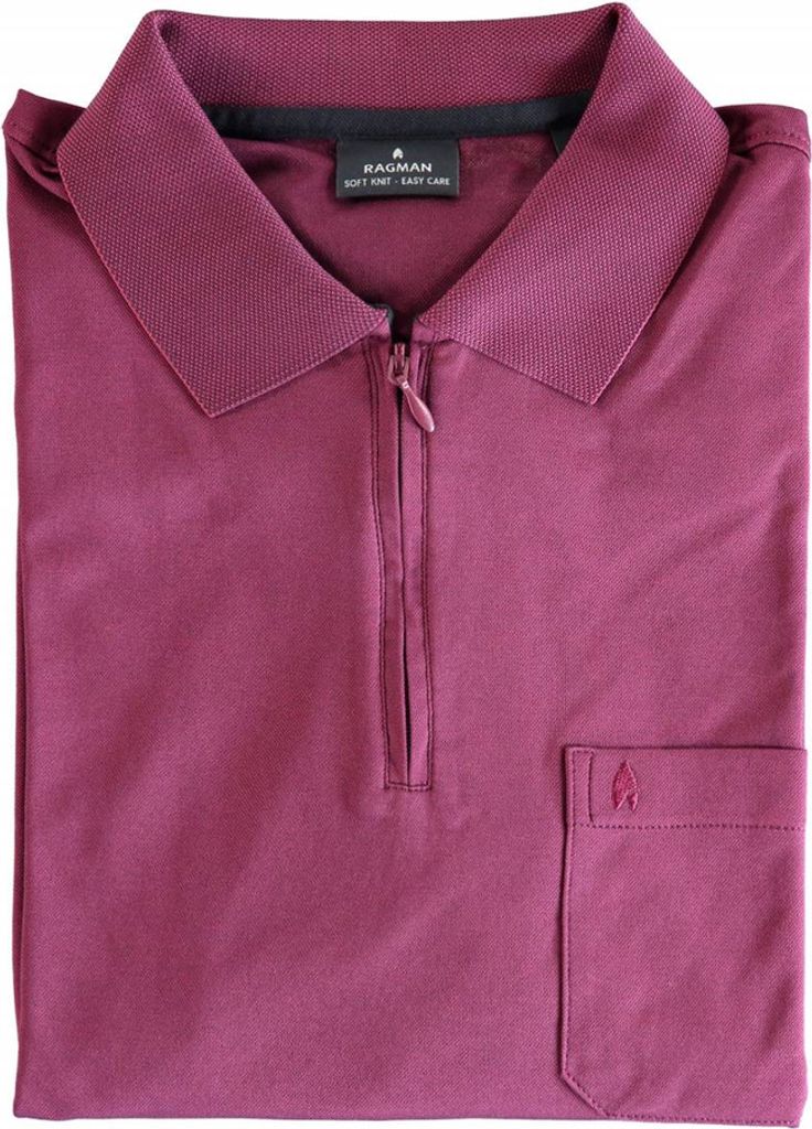 Ragman Langarm-T-Shirt Brusttasche mit Logo