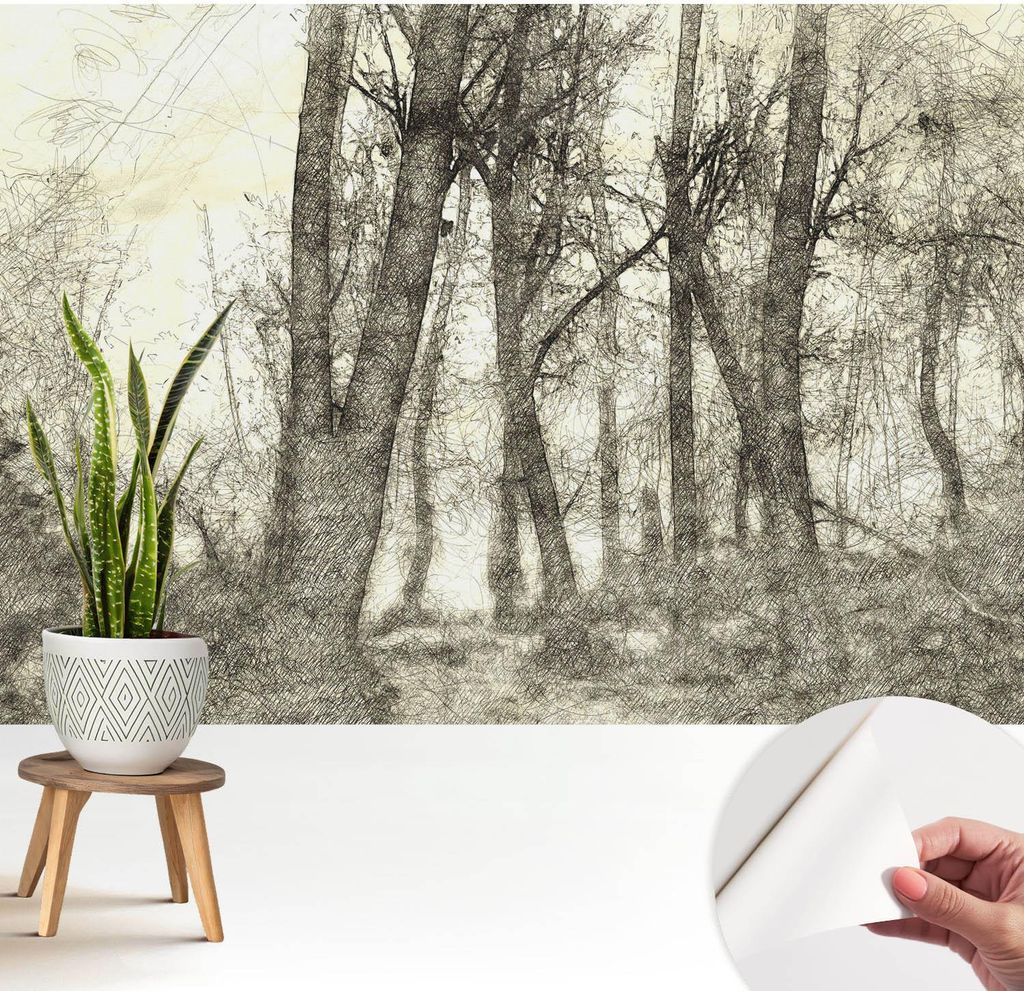 Fototapete selbstklebend - 208x146 cm - Tapete - Wandtapete - Wandbilder - Klebefolie - Dekofolie - Tapete Folie - Wand - Dekoration - Wohnzimmer -...