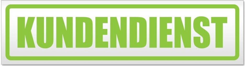 Kiwistar Kundendienst Magnetschild Schild magnetisch - 20cm Lindgrün - Magnetfolie für Auto PKW Kfz